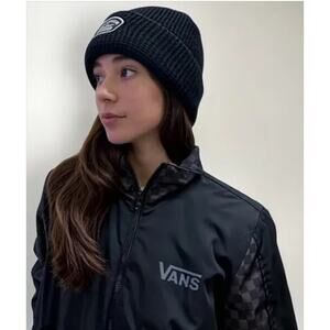 VANS BMX Urban Remix Checkerboard Puffer Bomber Jacket Black Gray Women’s Sz XS